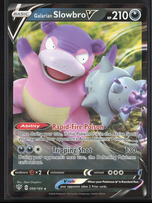 SWSH03: Darkness Ablaze #099/189 Galarian Slowbro V Holo 22346