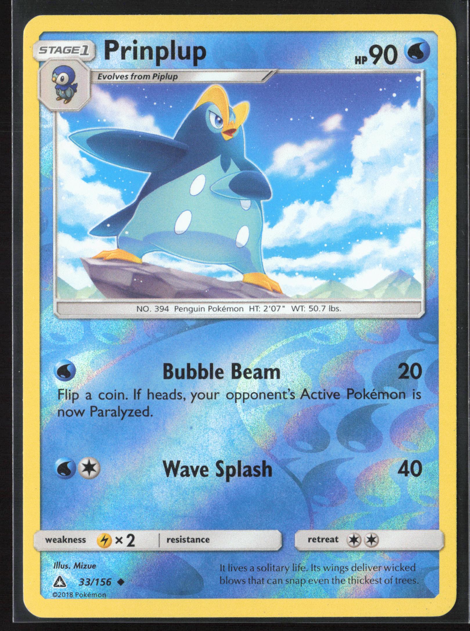 SM - Ultra Prism #33/156 Prinplup Reverse Holo 22349