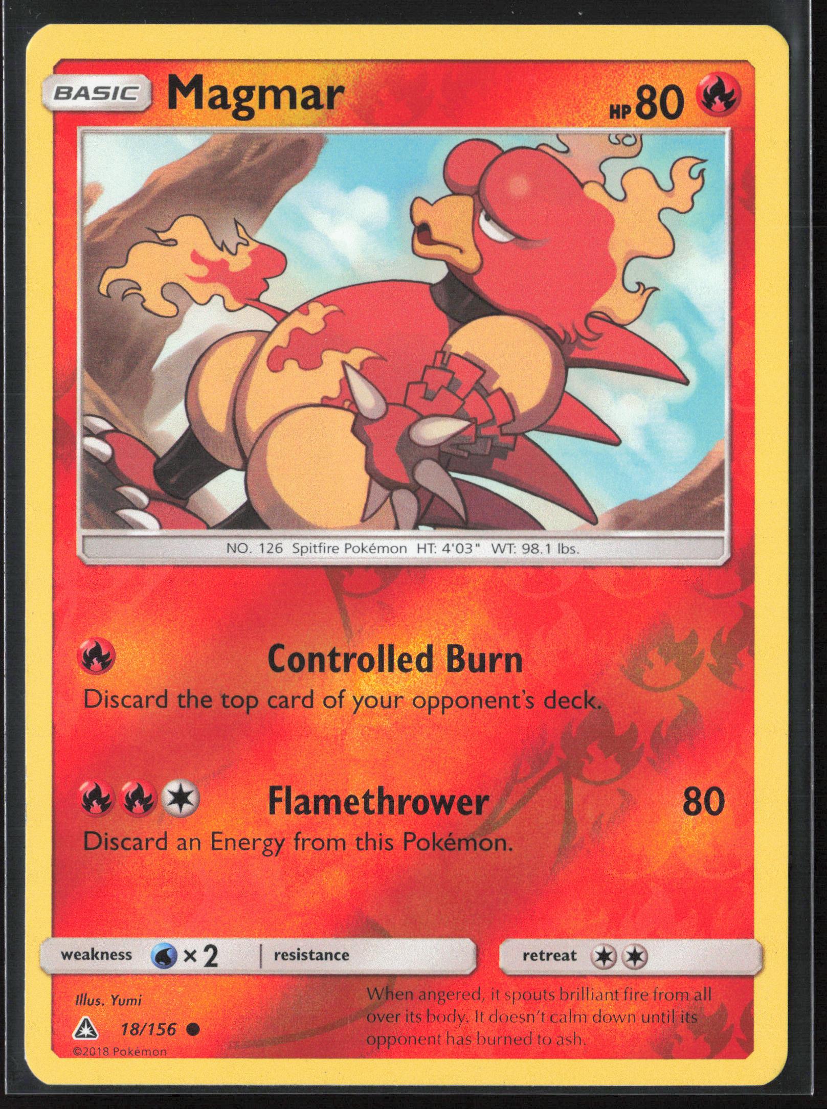 SM - Ultra Prism #18/156 Magmar Reverse Holo 22350