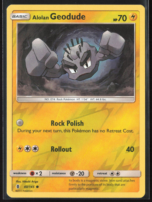 SM - Guardians Rising #40/145 Alolan Geodude Reverse Holo 22354