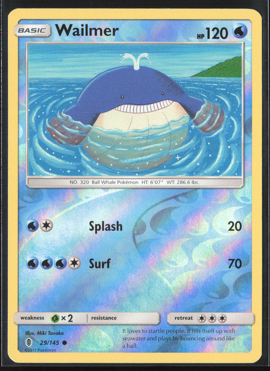 SM - Guardians Rising #29/145 Wailmer Reverse Holo 22355