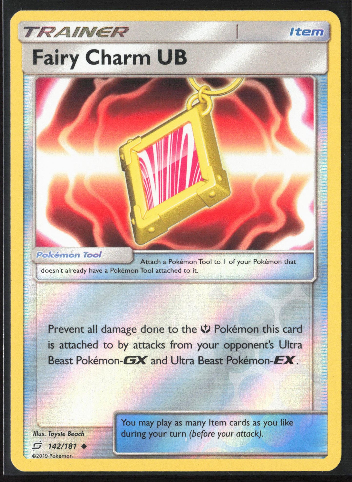 SM - Team Up #142/181 Fairy Charm UB Reverse Holo 22365