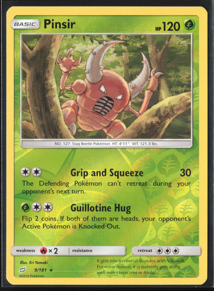 SM - Team Up #9/181 Pinsir Reverse Holo 22372