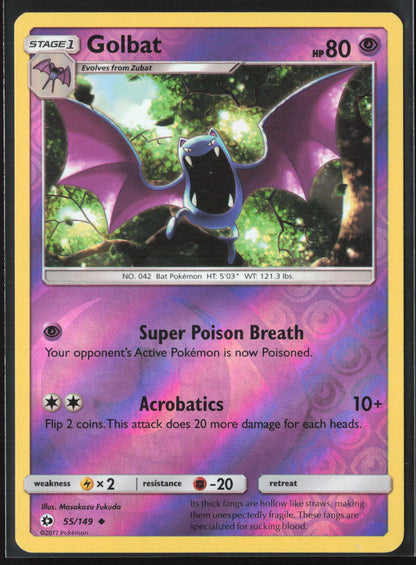 SM Base Set #55/149 Golbat Reverse Holo 22380