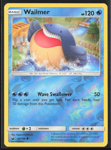 
SM - Celestial Storm #39/168 Wailmer Reverse Holo 22381