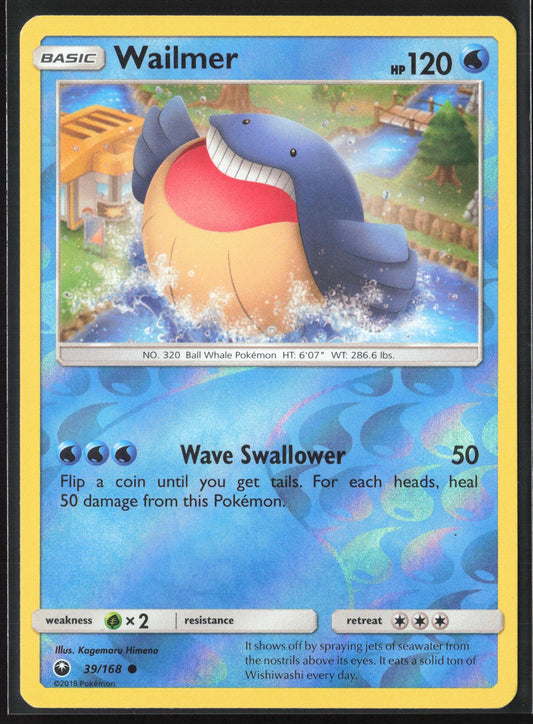 SM - Celestial Storm #39/168 Wailmer Reverse Holo 22381