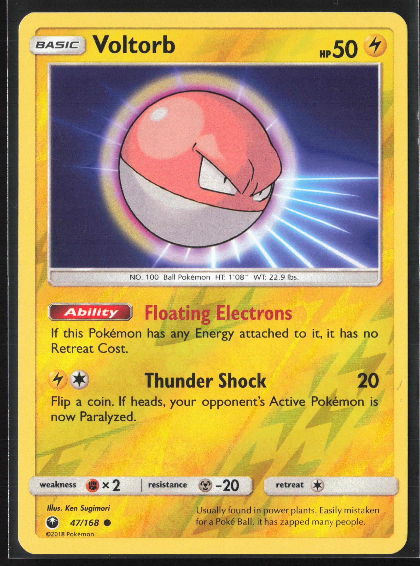 SM - Celestial Storm #47/168 Voltorb Reverse Holo 22382