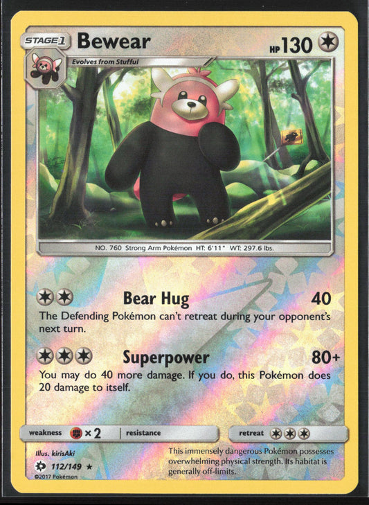 SM Base Set #112/149 Bewear Reverse Holo 22388