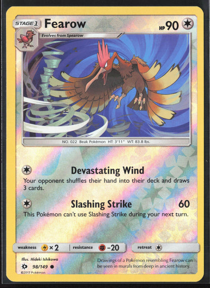 SM Base Set #98/149 Fearow Reverse Holo 22397