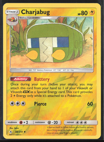 SM - Unbroken Bonds #58/214 Charjabug Reverse Holo 22406