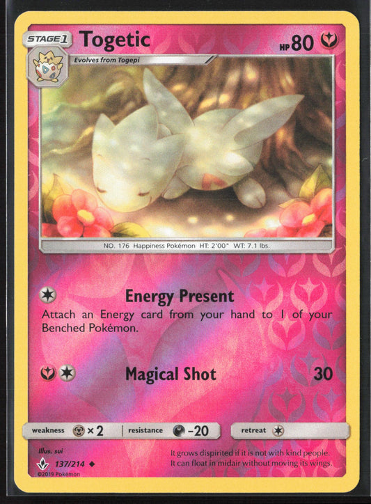 SM - Unbroken Bonds #137/214 Togetic Reverse Holo 22407