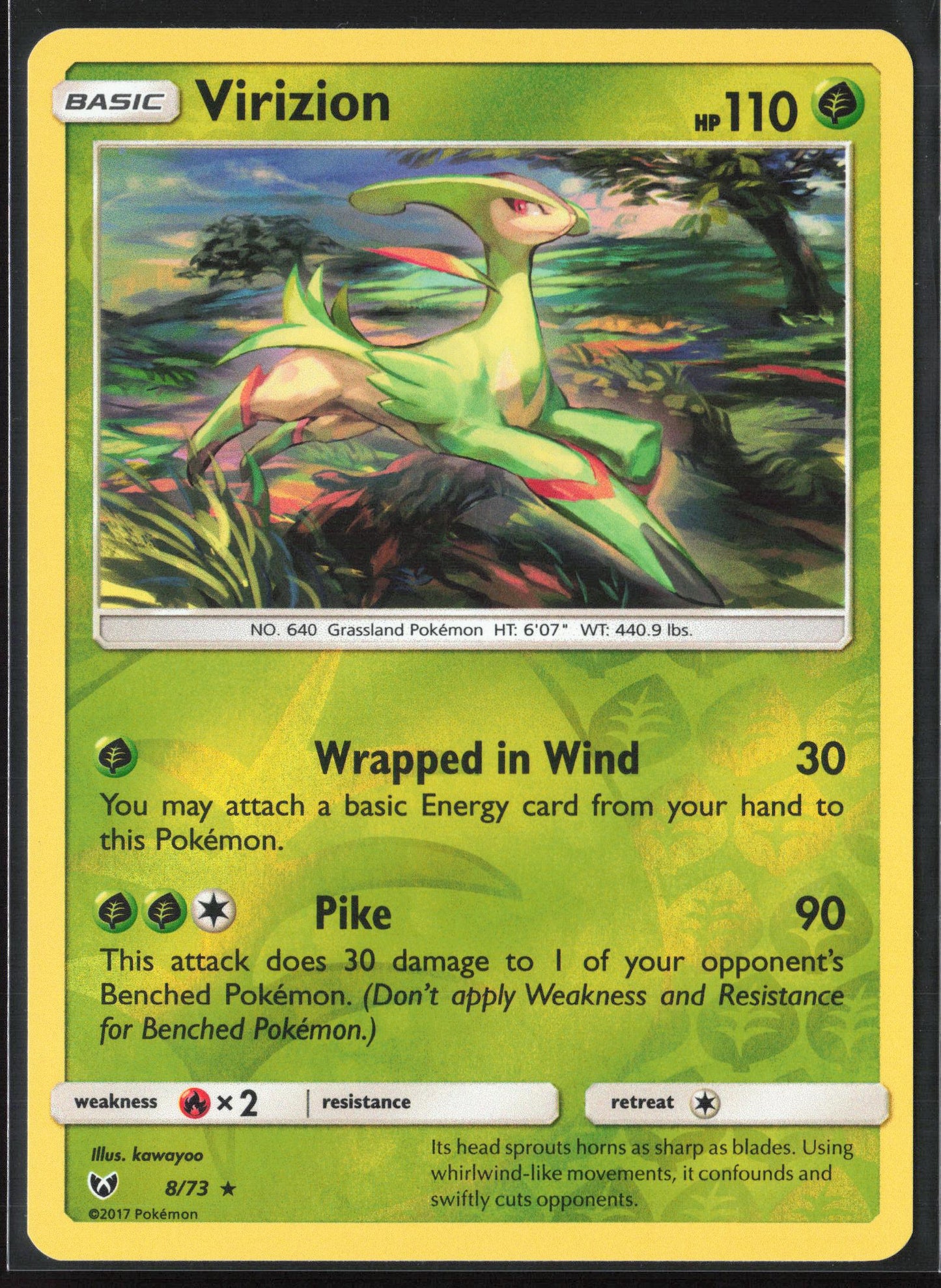 Shining Legends #8/73 Virizion Reverse Holo 22413