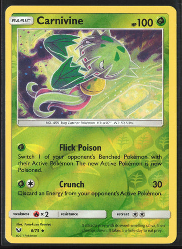 
Shining Legends #6/73 Carnivine Reverse Holo 22415