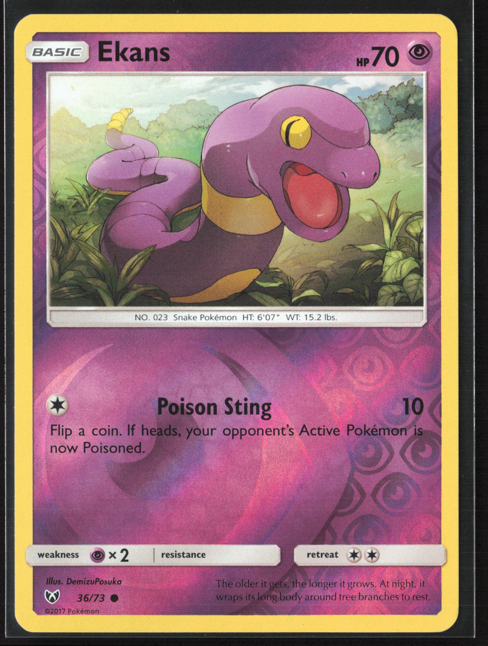 Shining Legends #36/73 Ekans Reverse Holo 22420