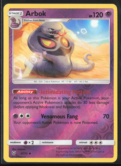 Shining Legends #37/73 Arbok Reverse Holo 22421