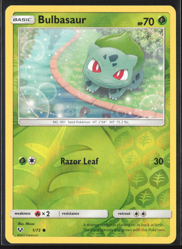 
Shining Legends #1/73 Bulbasaur Reverse Holo 22429