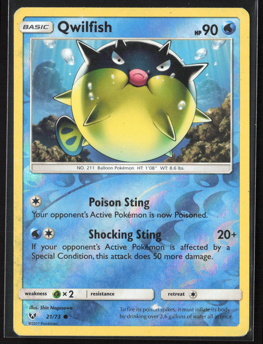 Shining Legends #21/73 Qwilfish Reverse Holo 22430