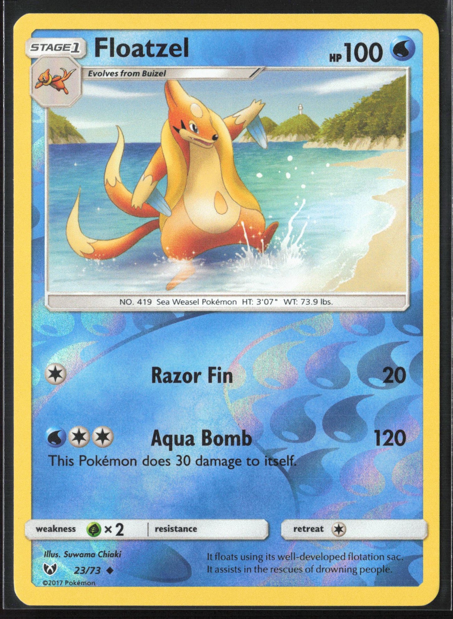 Shining Legends #23/73 Floatzel Reverse Holo 22431