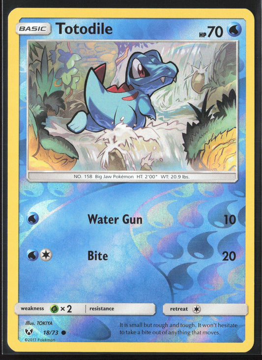 Shining Legends #18/73 Totodile Reverse Holo 22432