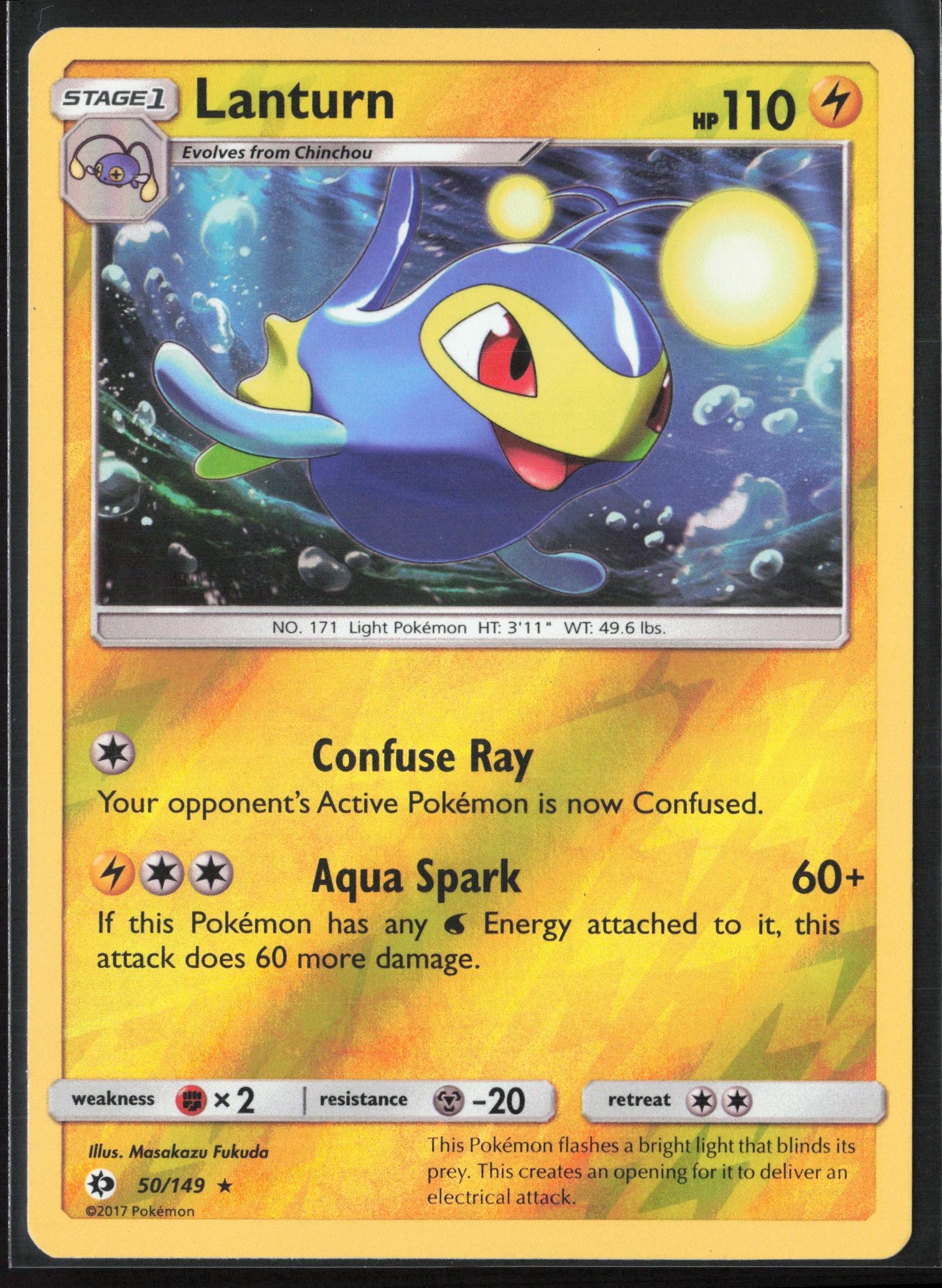 SM Base Set #50/149 Lanturn Reverse Holo 22440