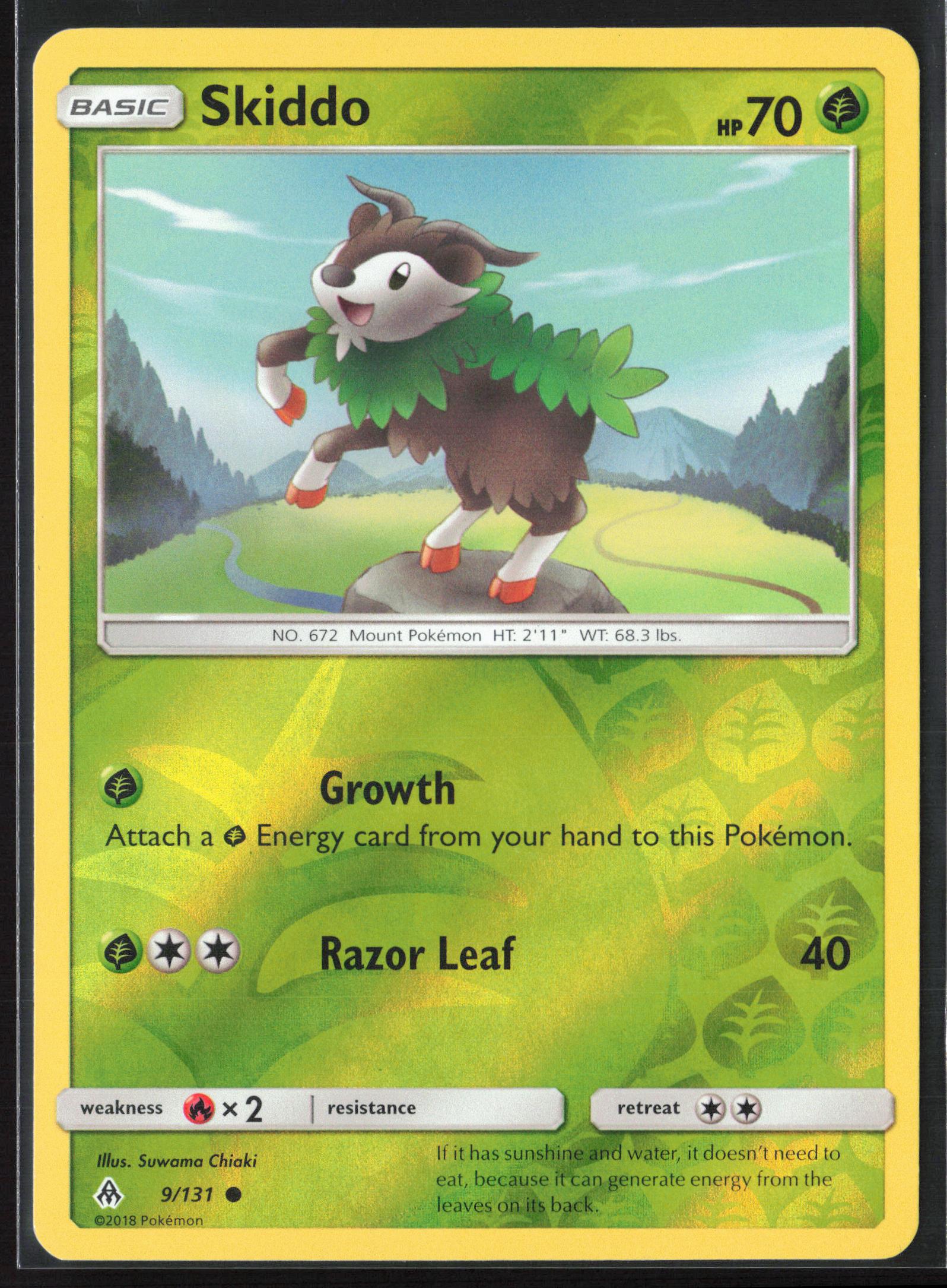 SM - Forbidden Light #9/131 Skiddo Reverse Holo 22447