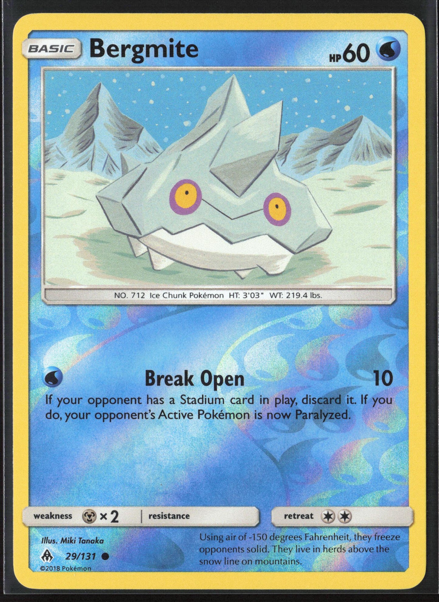 SM - Forbidden Light #29/131 Bergmite Reverse Holo 22454