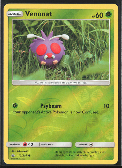 SM - Unbroken Bonds #10/214 Venonat (10) Reverse Holo 22457