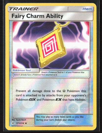 SM - Unbroken Bonds #171/214 Fairy Charm Ability Reverse Holo 22460