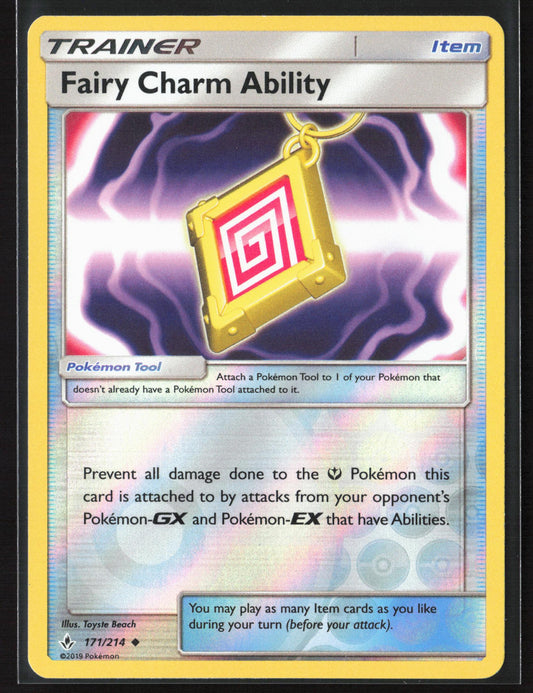 SM - Unbroken Bonds #171/214 Fairy Charm Ability Reverse Holo 22460