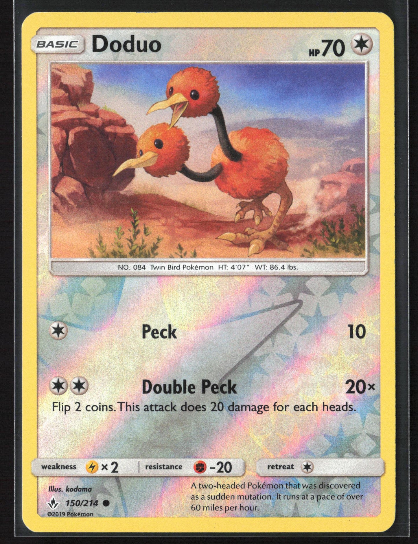 SM - Unbroken Bonds #150/214 Doduo Reverse Holo 22465