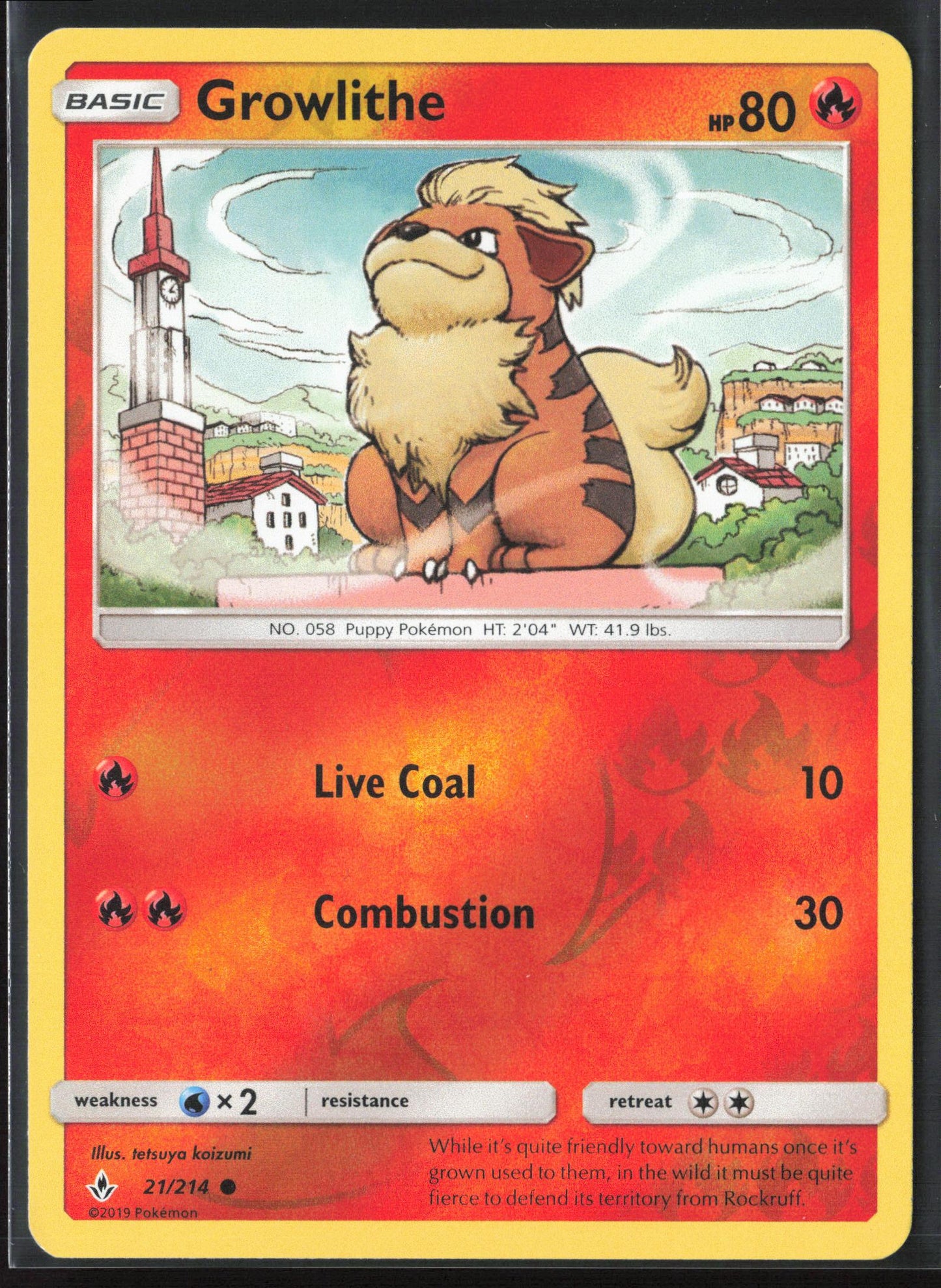 SM - Unbroken Bonds #21/214 Growlithe Reverse Holo 22468