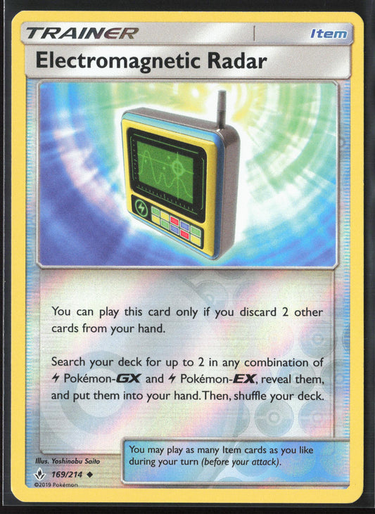 SM - Unbroken Bonds #169/214 Electromagnetic Radar Reverse Holo 22469