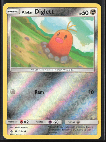 SM - Unbroken Bonds #121/214 Alolan Diglett Reverse Holo 22471
