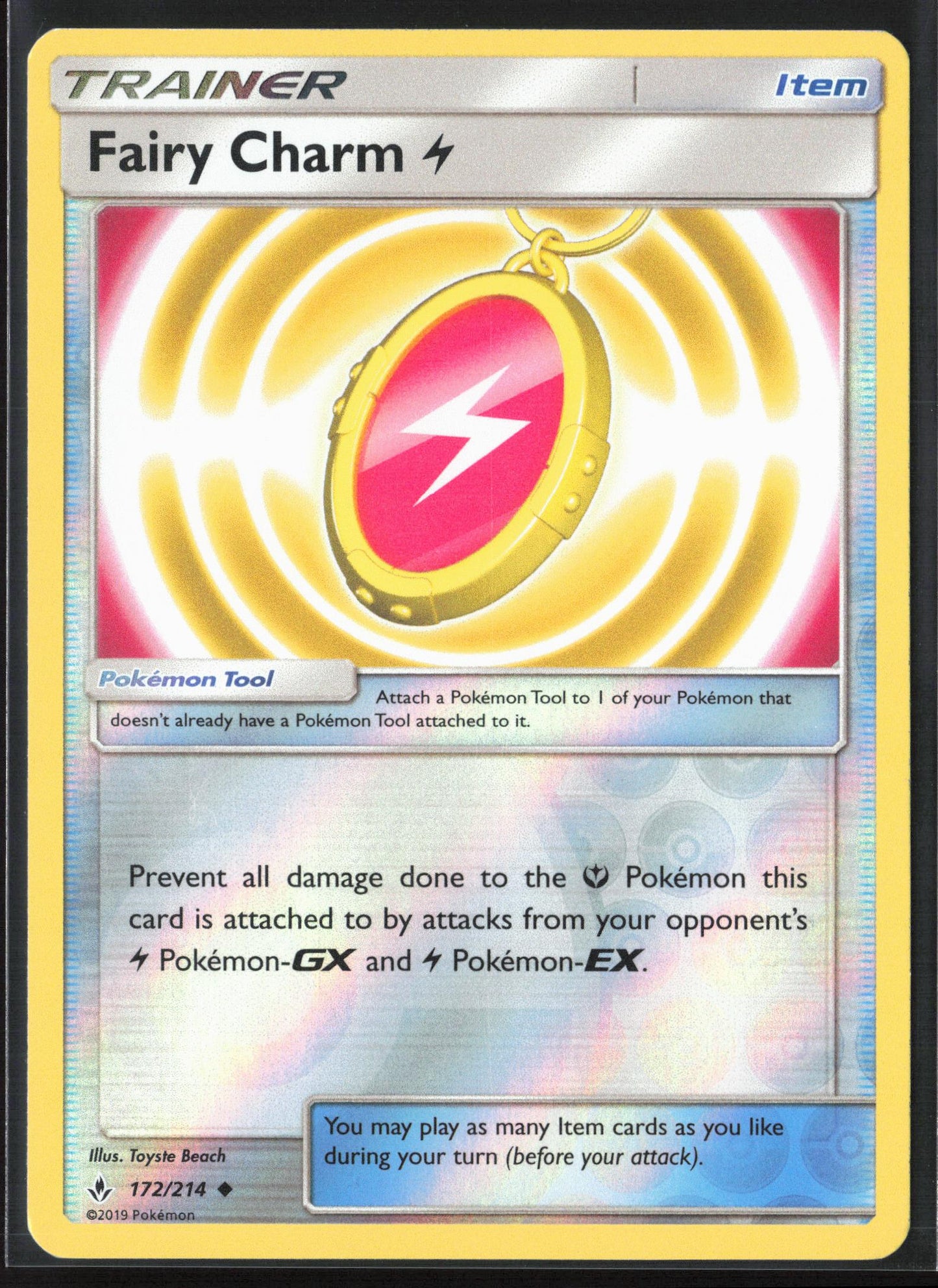 SM - Unbroken Bonds #172/214 Fairy Charm L Reverse Holo 22474