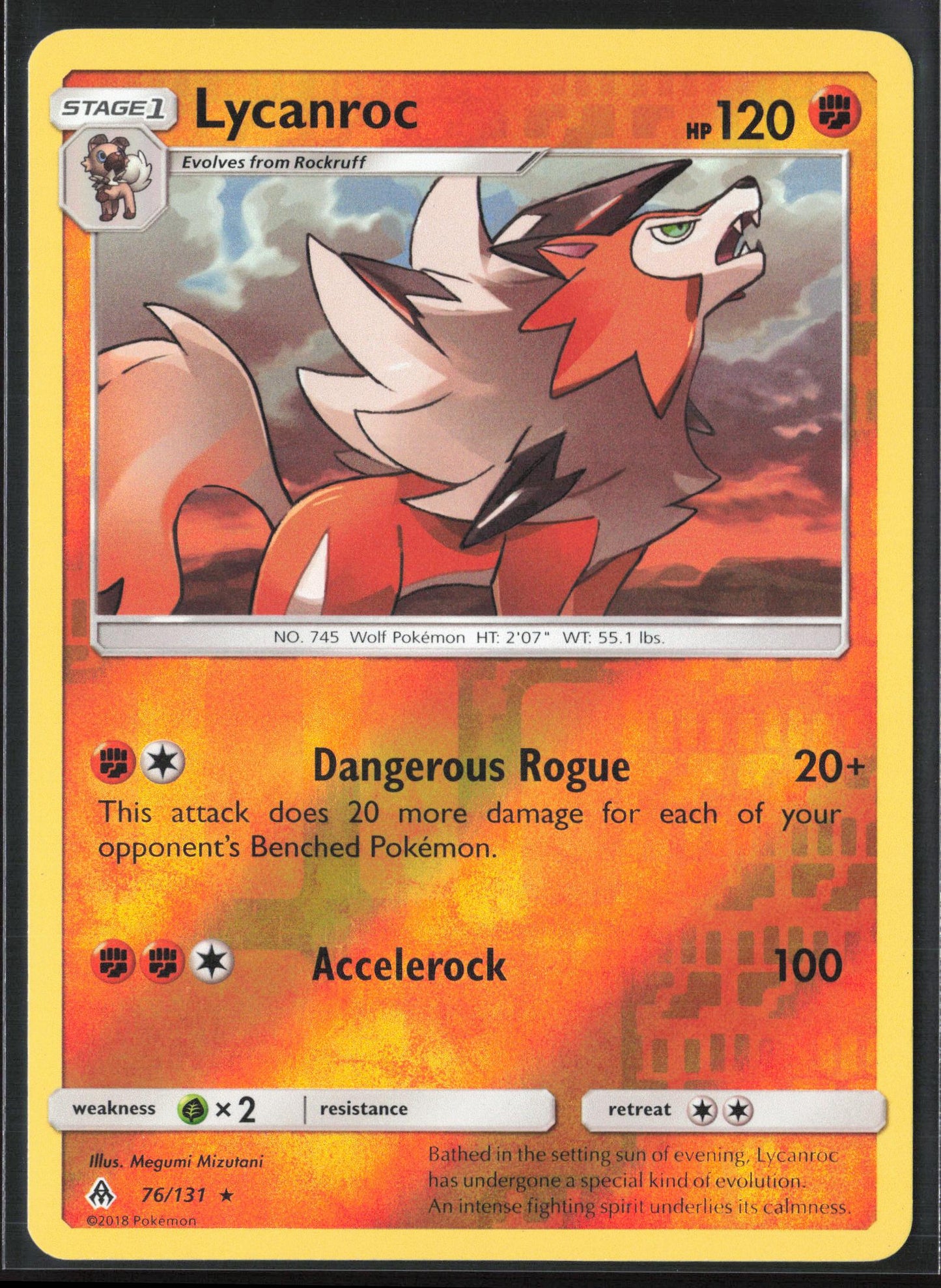 SM - Forbidden Light #76/131 Lycanroc Reverse Holo 22480
