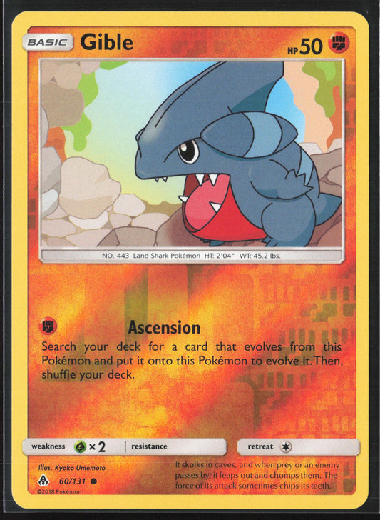 SM - Forbidden Light #60/131 Gible Reverse Holo 22487