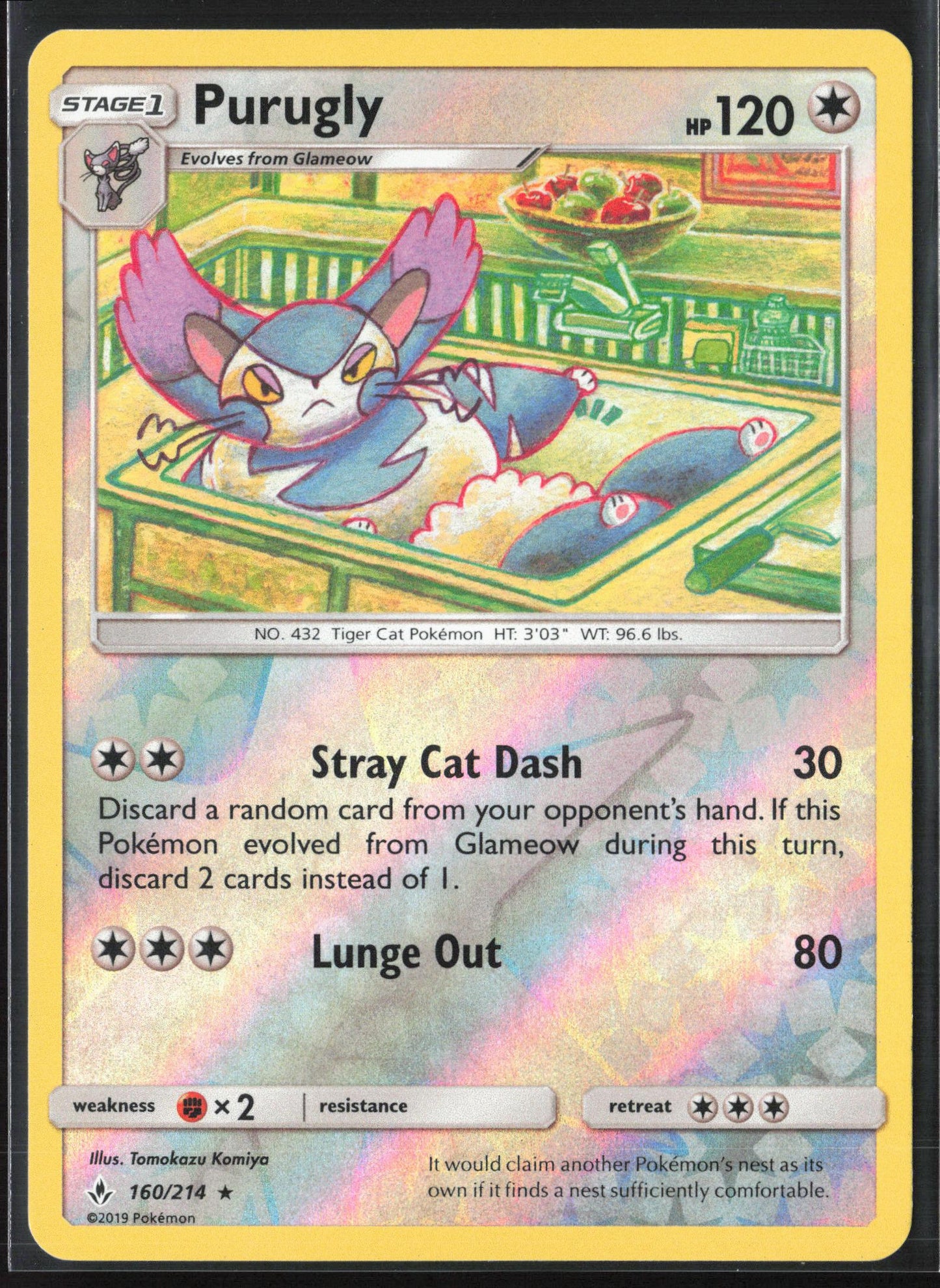 SM - Unbroken Bonds #160/214 Purugly Reverse Holo 22490