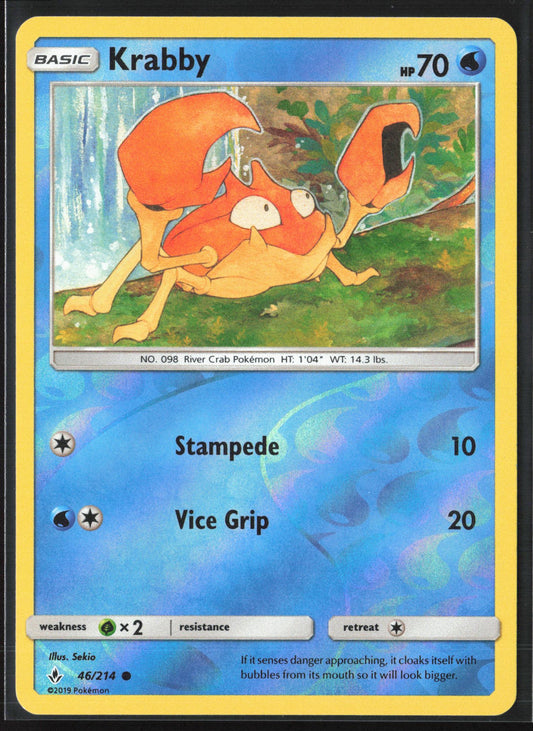 SM - Unbroken Bonds #46/214 Krabby Reverse Holo 22494