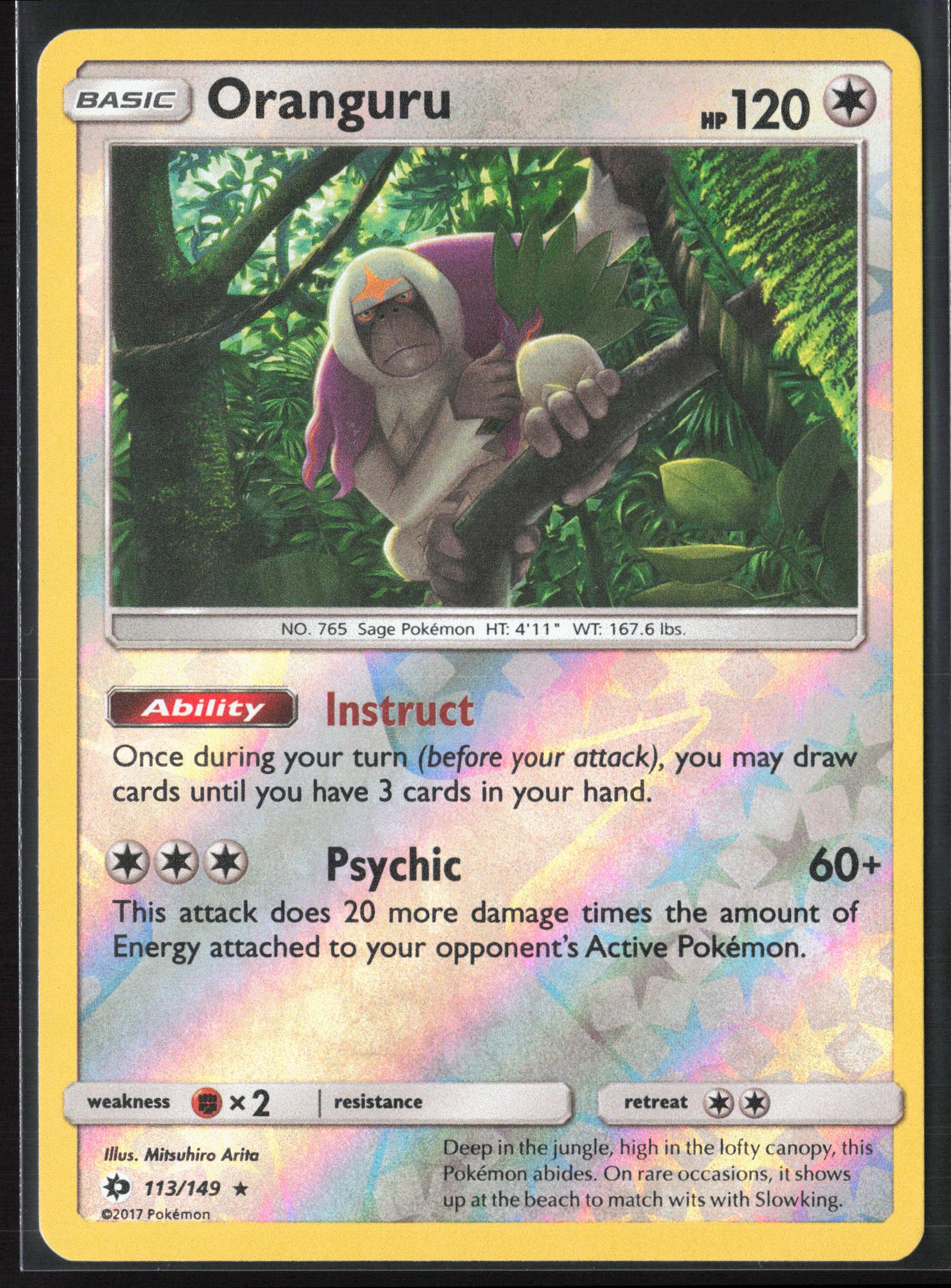 SM Base Set #113/149 Oranguru Reverse Holo 22498