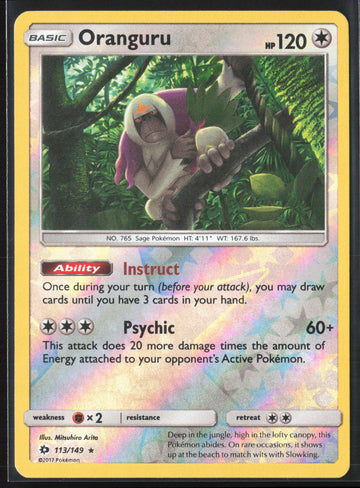 SM Base Set #113/149 Oranguru Reverse Holo 22498