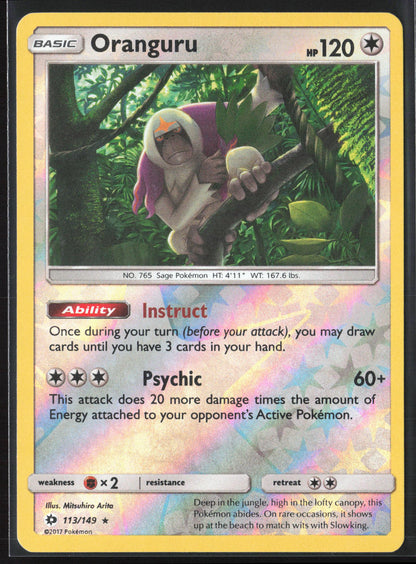 SM Base Set #113/149 Oranguru Reverse Holo 22498