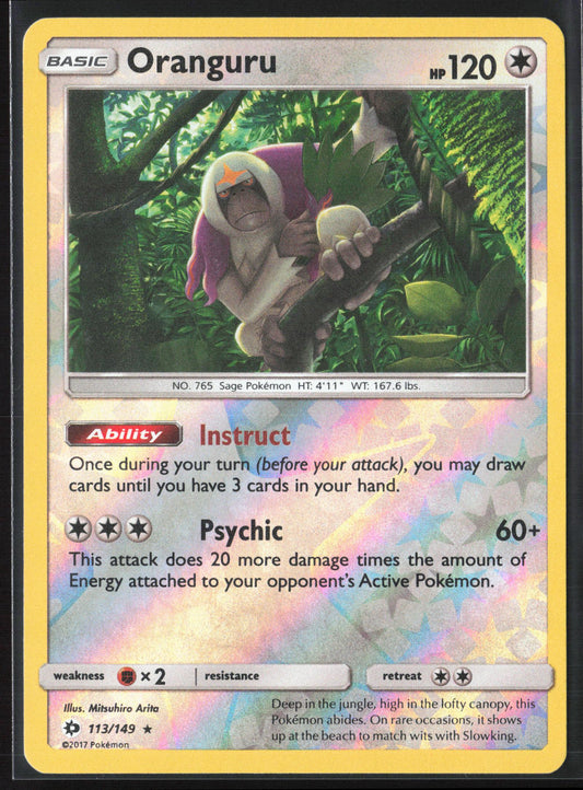 SM Base Set #113/149 Oranguru Reverse Holo 22498
