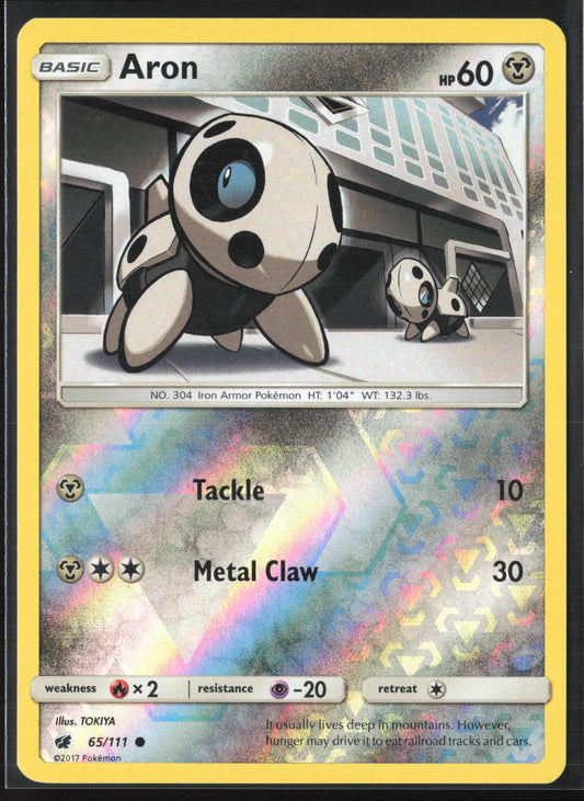 SM - Crimson Invasion #65/111 Aron Reverse Holo 22499