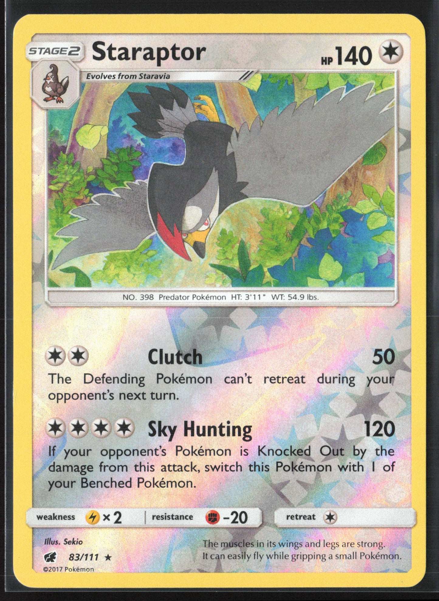 SM - Crimson Invasion #83/111 Staraptor Reverse Holo 22500