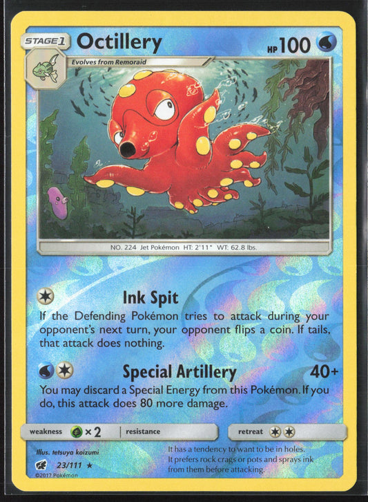 SM - Crimson Invasion #23/111 Octillery Reverse Holo 22501