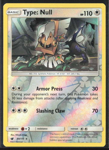 
SM - Crimson Invasion #89/111 Type: Null Reverse Holo 22505
