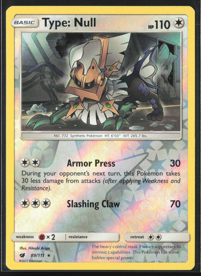 SM - Crimson Invasion #89/111 Type: Null Reverse Holo 22505