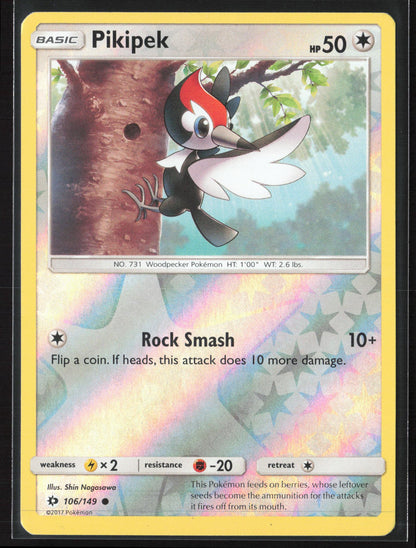 SM Base Set #106/149 Pikipek Reverse Holo 22506