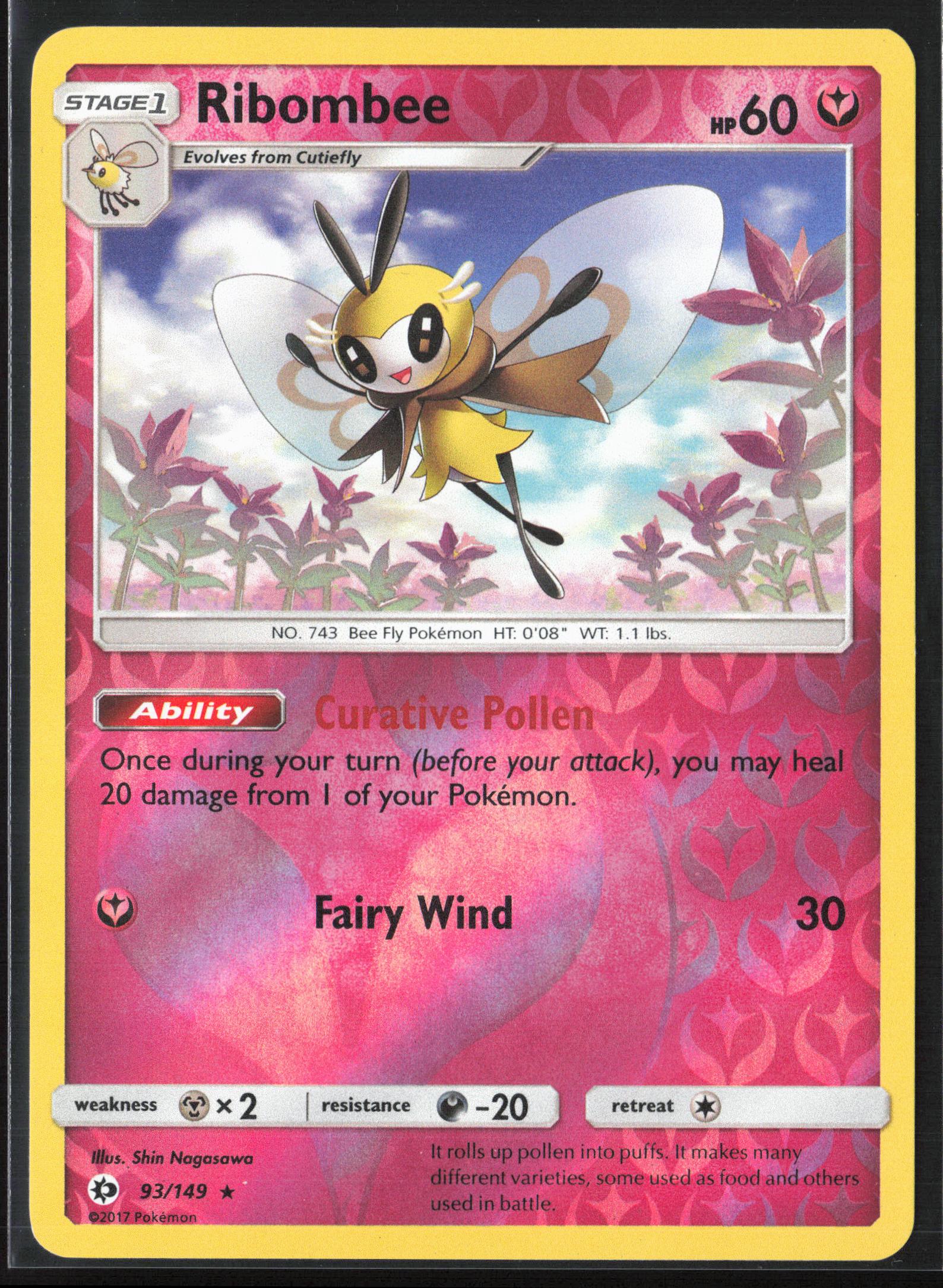 SM Base Set #93/149 Ribombee Reverse Holo 22509