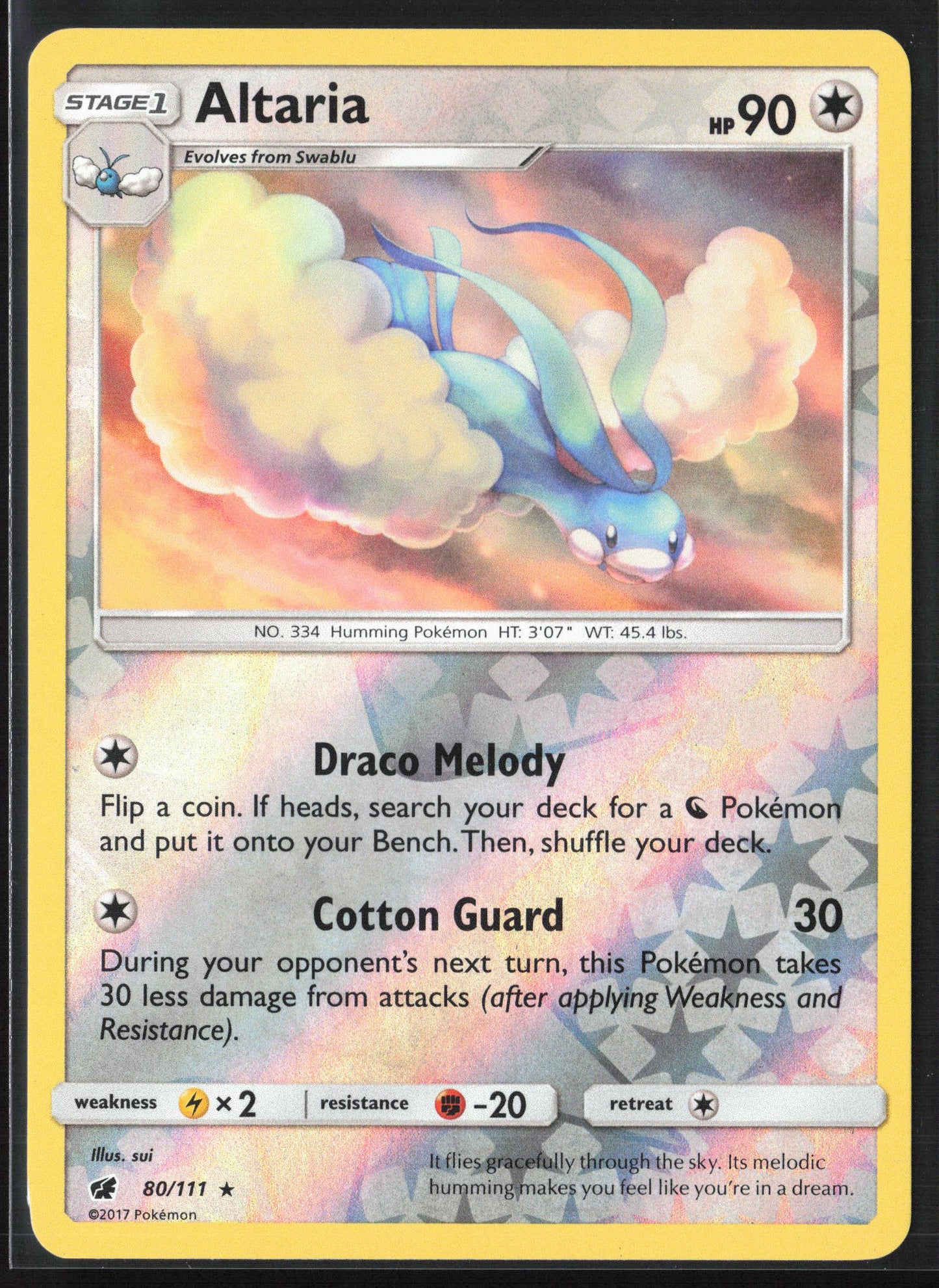 SM - Crimson Invasion #80/111 Altaria Reverse Holo 22512